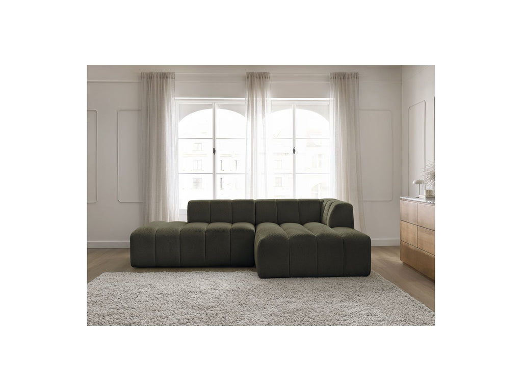 Sofá esquinero fijo modular - Annecy - Tejido bouclé - Esquina derecha