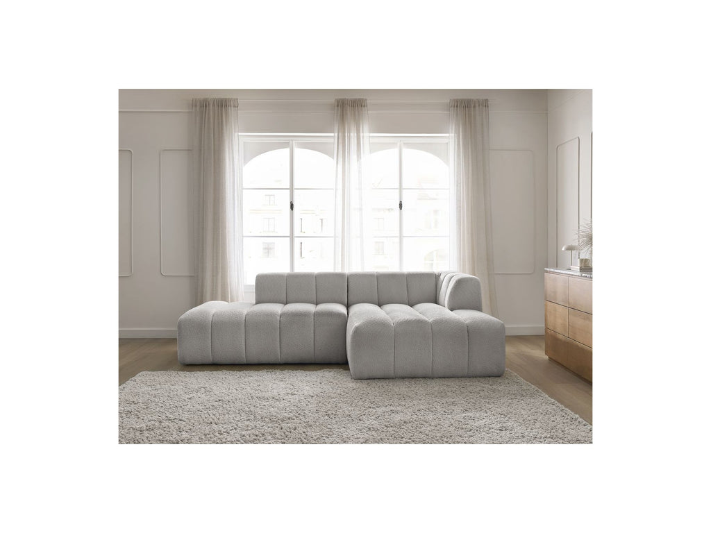 Sofá esquinero fijo modular - Annecy - Tejido bouclé - Esquina derecha