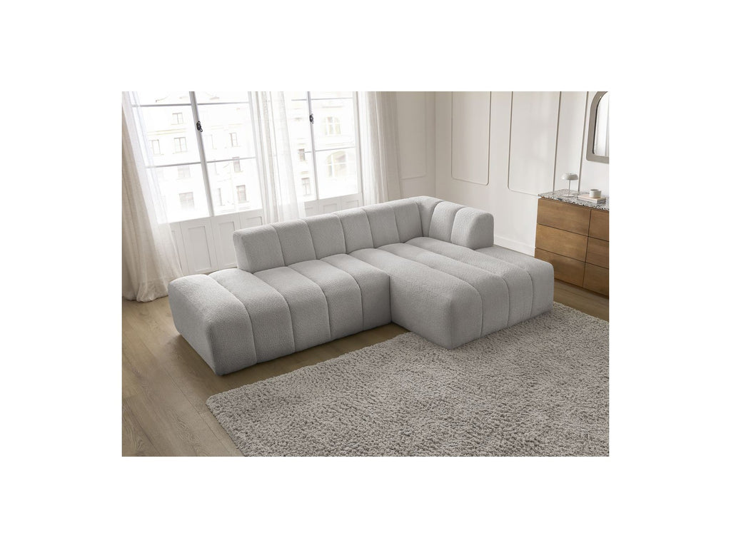 Sofá esquinero fijo modular - Annecy - Tejido bouclé - Esquina derecha