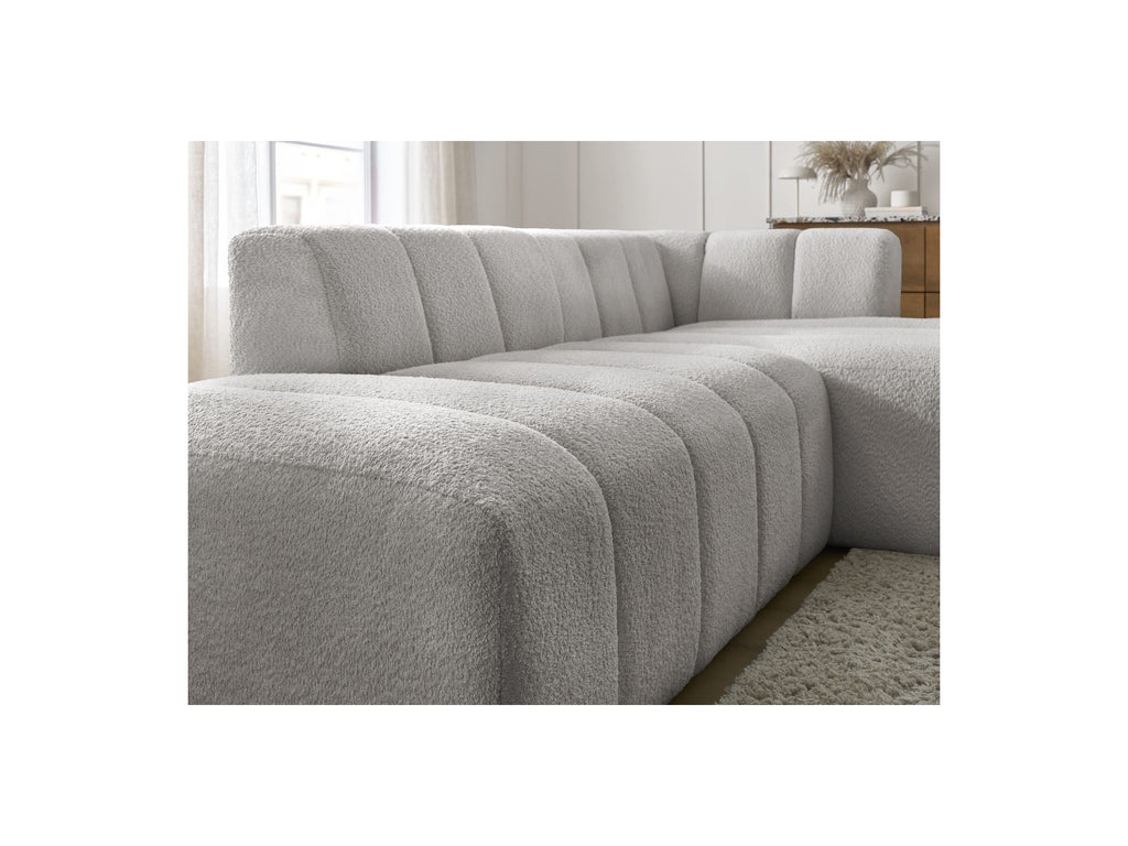 Sofá esquinero fijo modular - Annecy - Tejido bouclé - Esquina derecha
