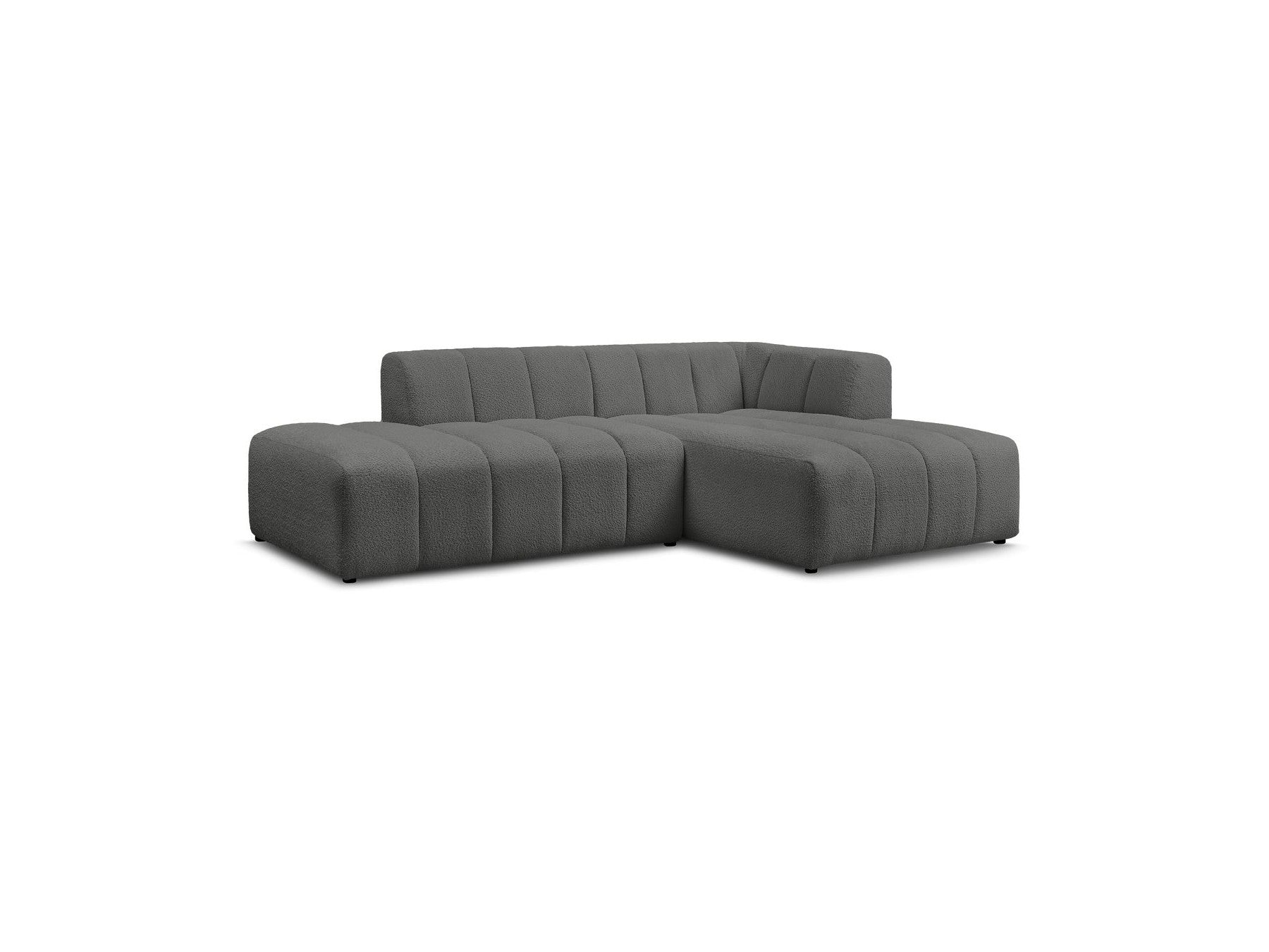 Sofá esquinero fijo modular - Annecy - Tejido bouclé - Esquina derecha