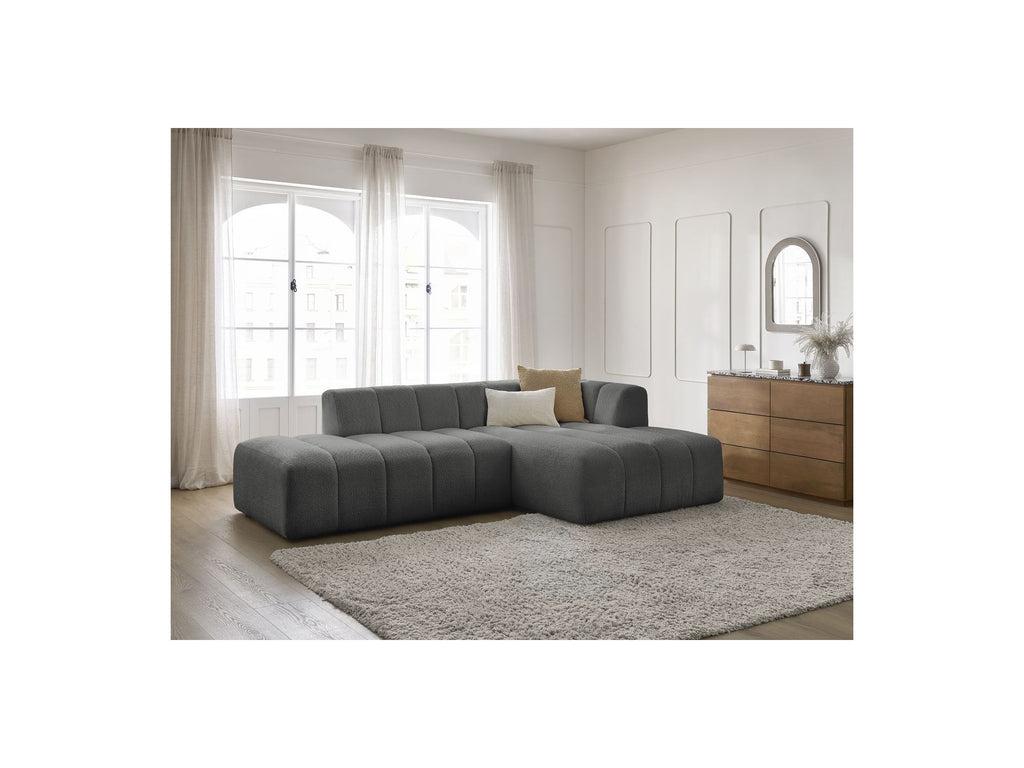 Sofá esquinero fijo modular - Annecy - Tejido bouclé - Esquina derecha