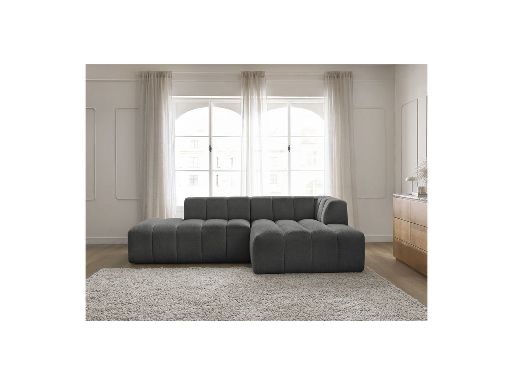 Sofá esquinero fijo modular - Annecy - Tejido bouclé - Esquina derecha