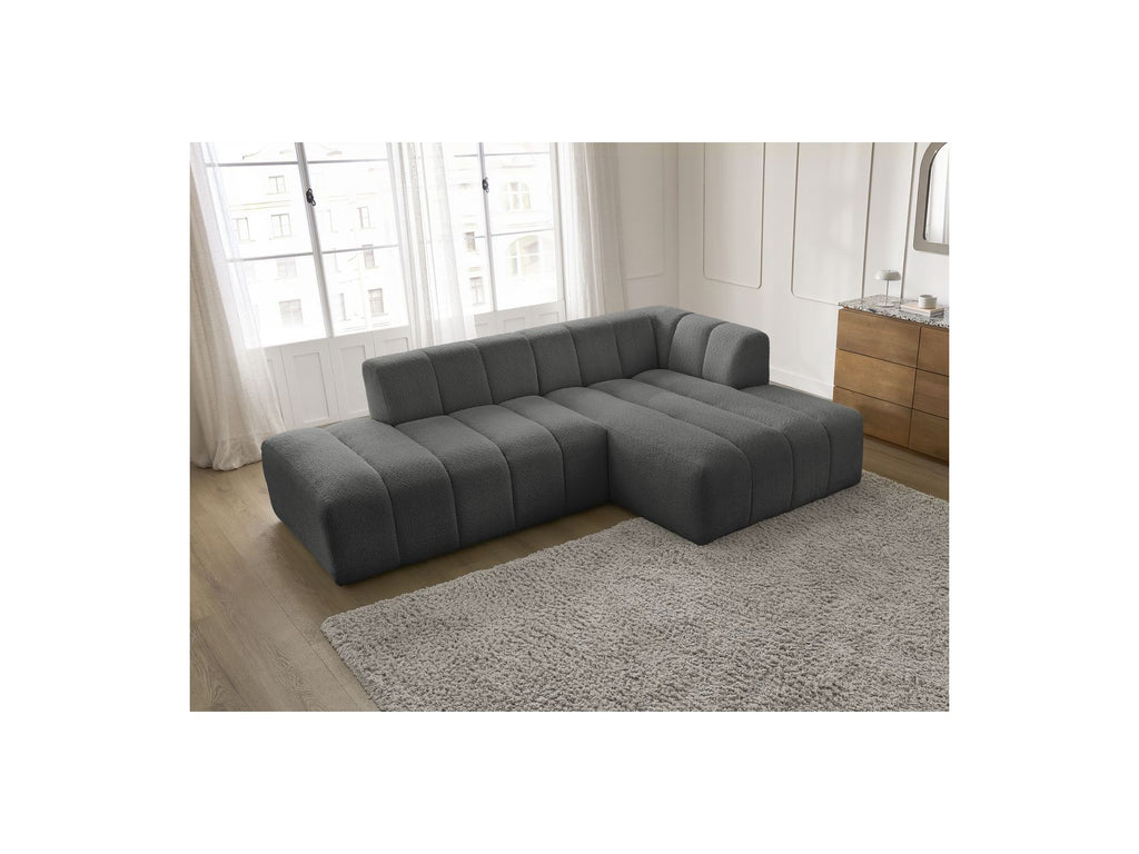 Sofá esquinero fijo modular - Annecy - Tejido bouclé - Esquina derecha