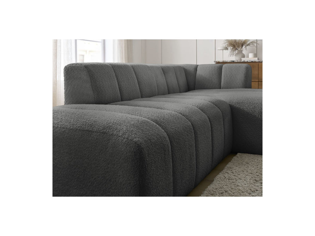 Sofá esquinero fijo modular - Annecy - Tejido bouclé - Esquina derecha