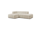 Sofá esquinero fijo modular - Annecy - Tejido bouclé - Esquina izquierda