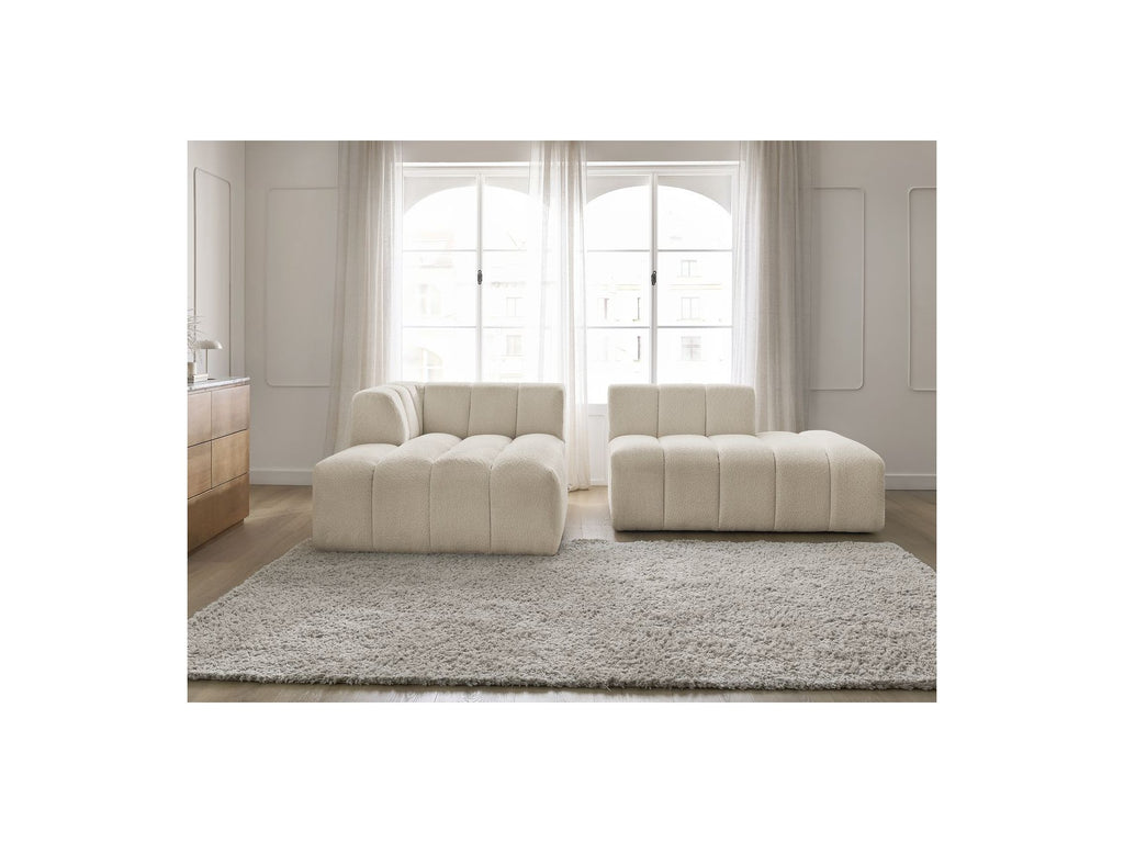 Sofá esquinero fijo modular - Annecy - Tejido bouclé - Esquina izquierda