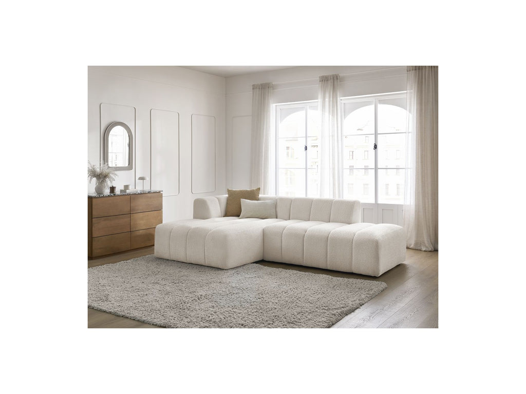 Sofá esquinero fijo modular - Annecy - Tejido bouclé - Esquina izquierda