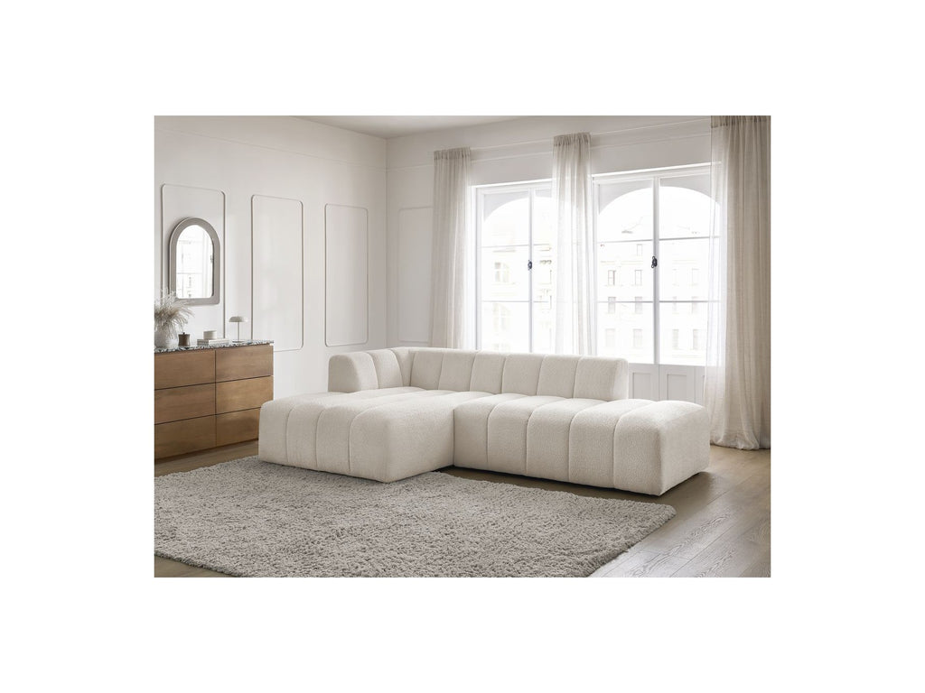 Sofá esquinero fijo modular - Annecy - Tejido bouclé - Esquina izquierda