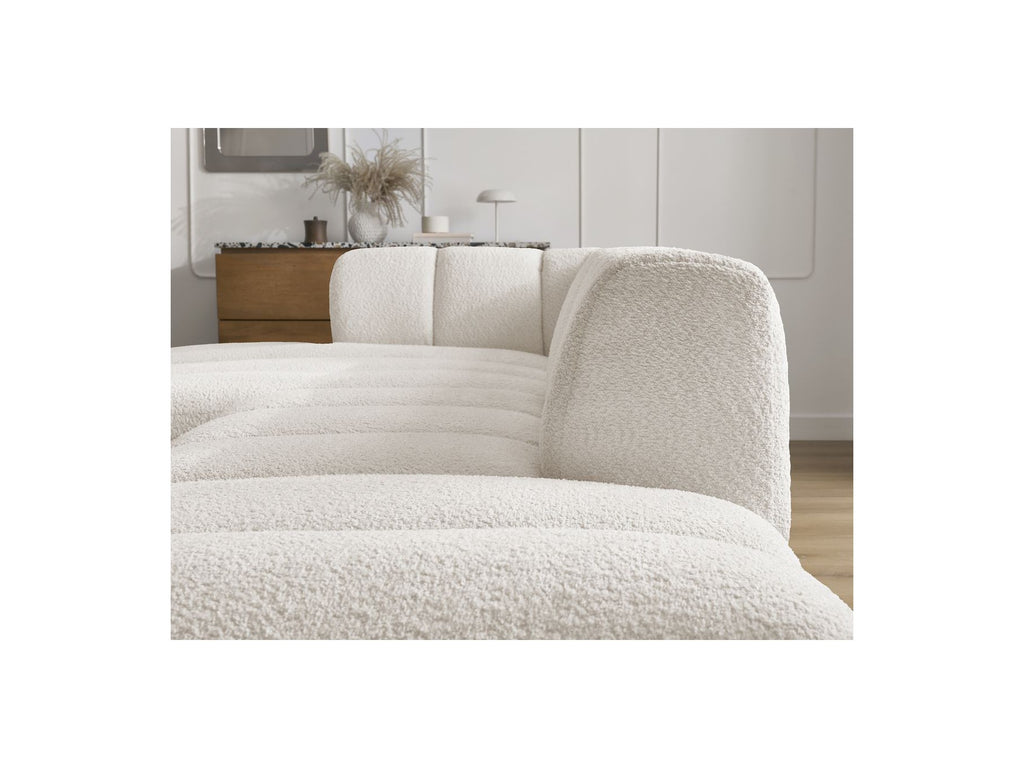 Sofá esquinero fijo modular - Annecy - Tejido bouclé - Esquina izquierda