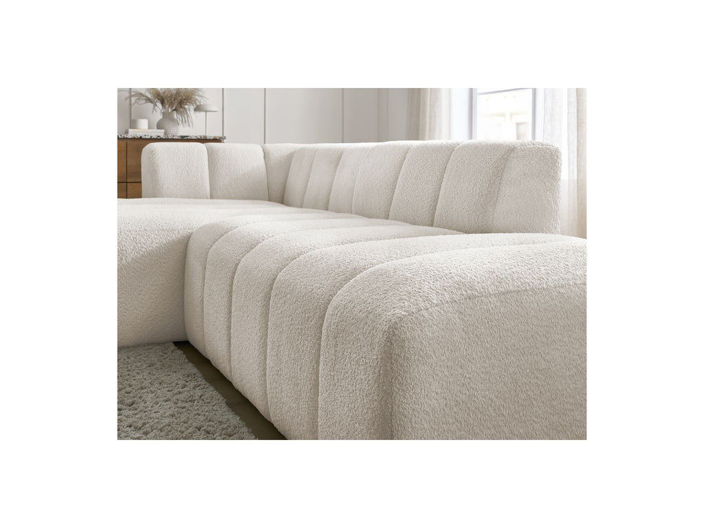 Sofá esquinero fijo modular - Annecy - Tejido bouclé - Esquina izquierda