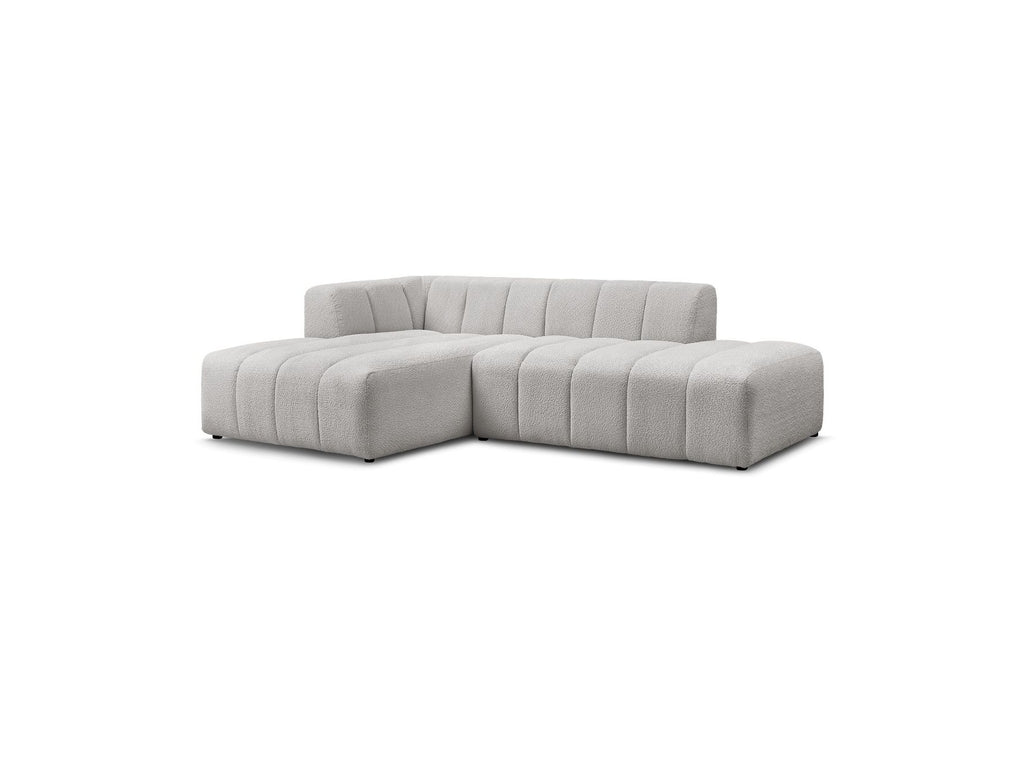 Sofá esquinero fijo modular - Annecy - Tejido bouclé - Esquina izquierda