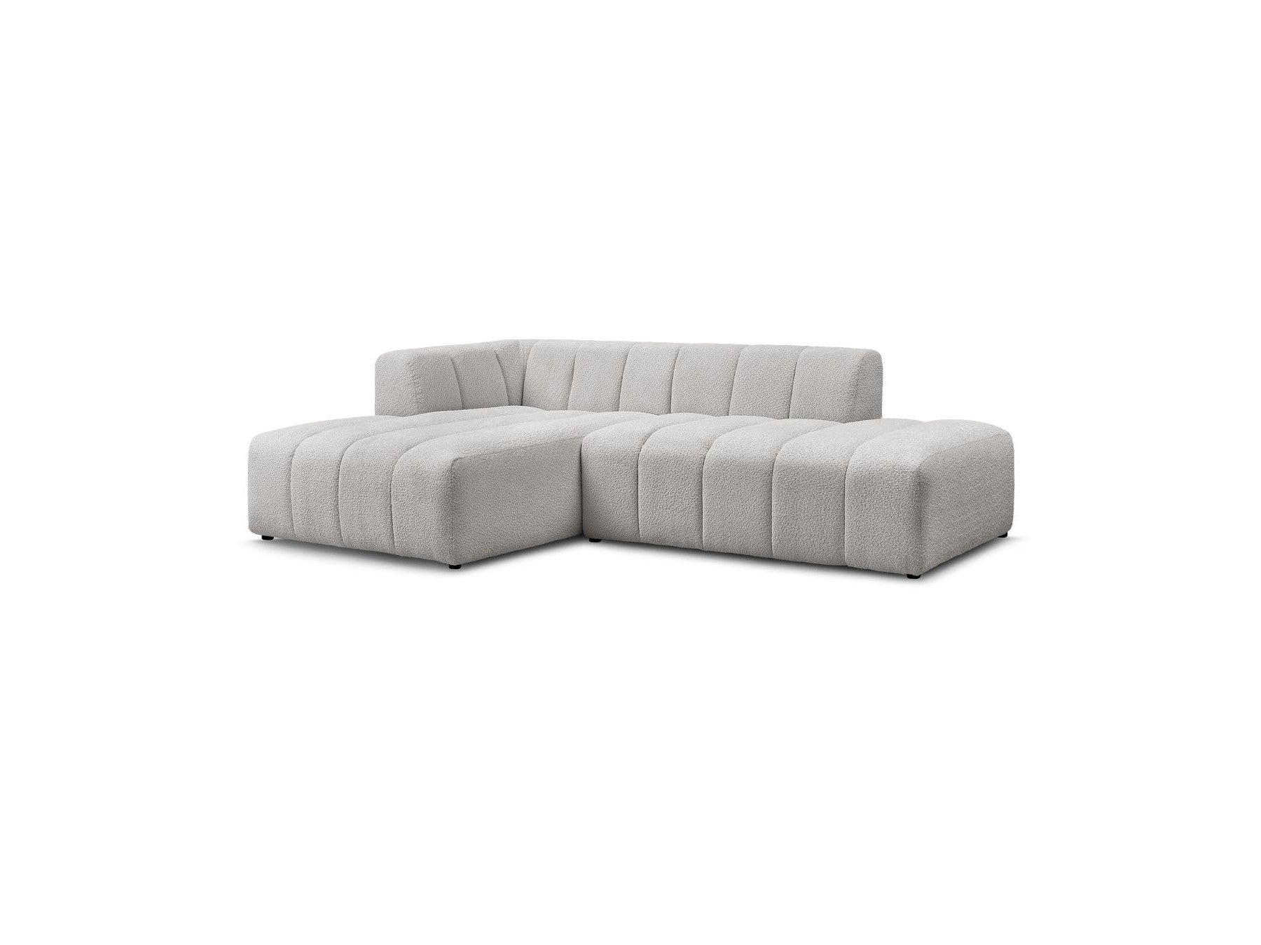 Sofá esquinero fijo modular - Annecy - Tejido bouclé - Esquina izquierda