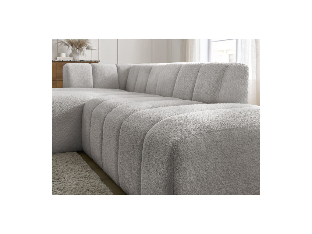 Sofá esquinero fijo modular - Annecy - Tejido bouclé - Esquina izquierda