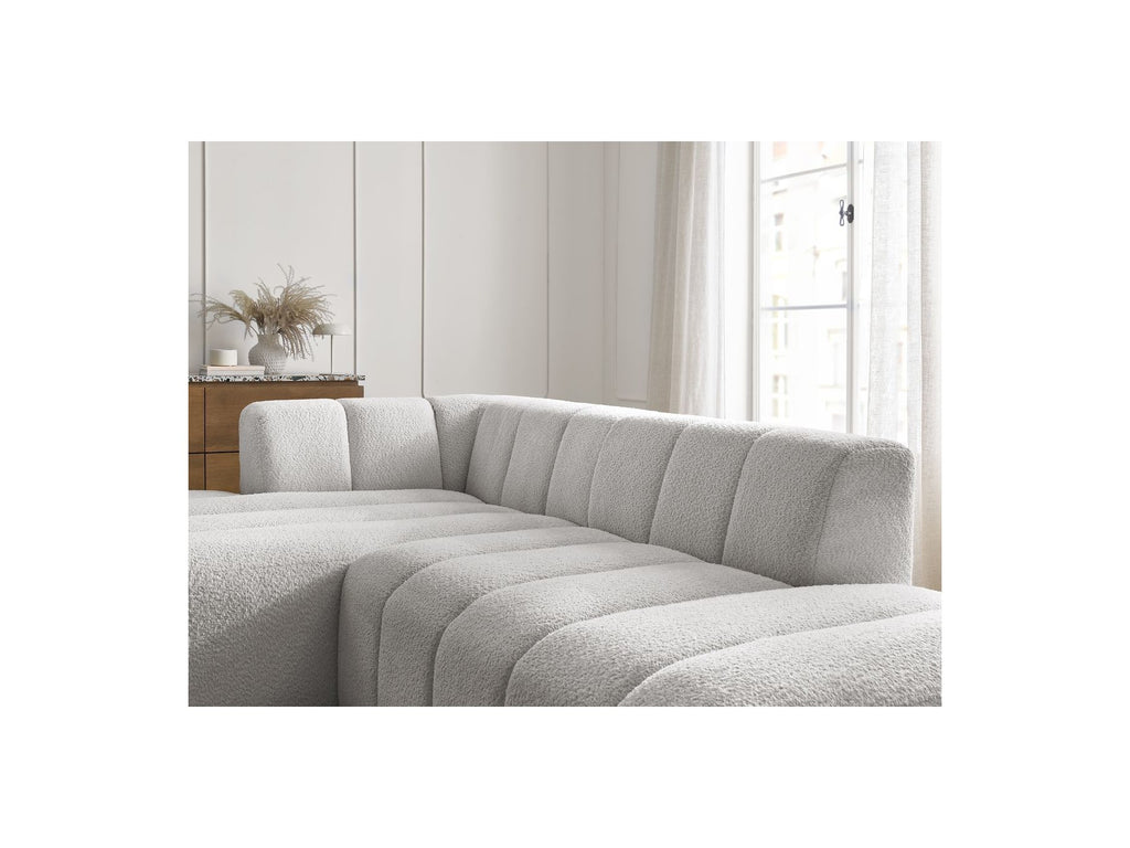 Sofá esquinero fijo modular - Annecy - Tejido bouclé - Esquina izquierda