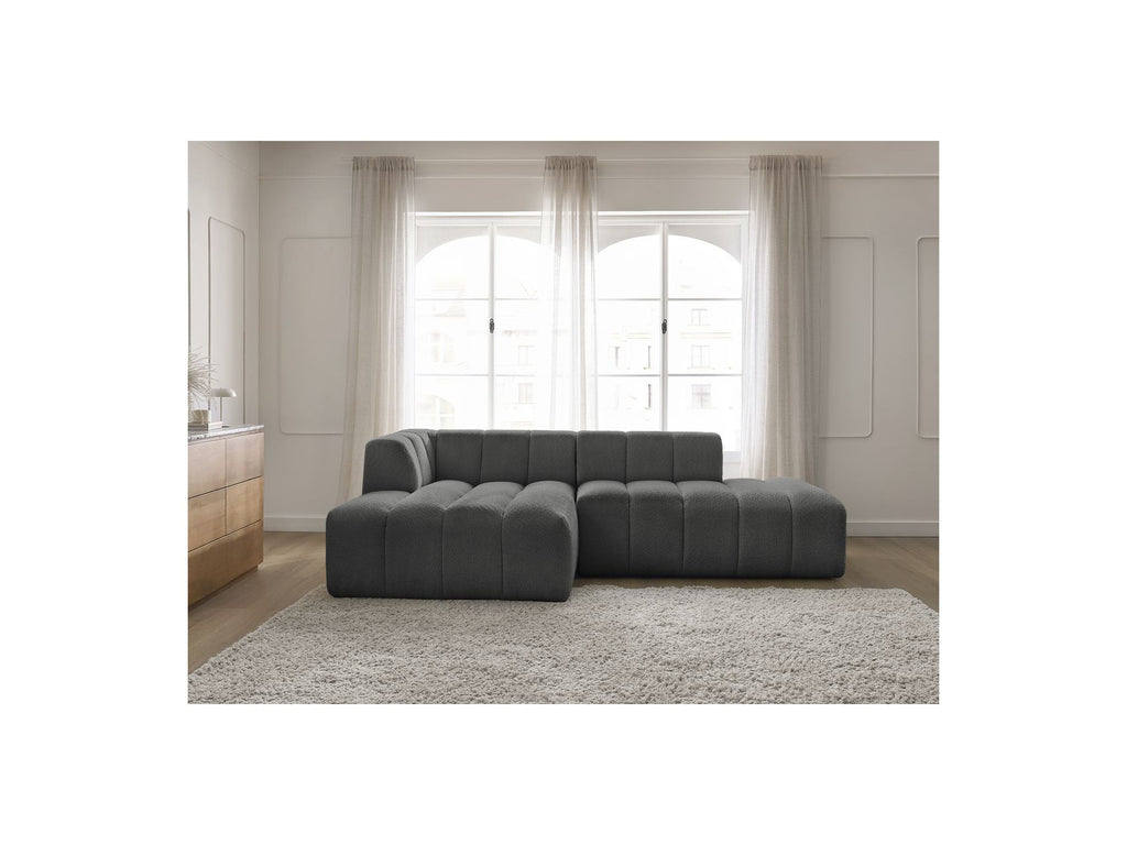Sofá esquinero fijo modular - Annecy - Tejido bouclé - Esquina izquierda