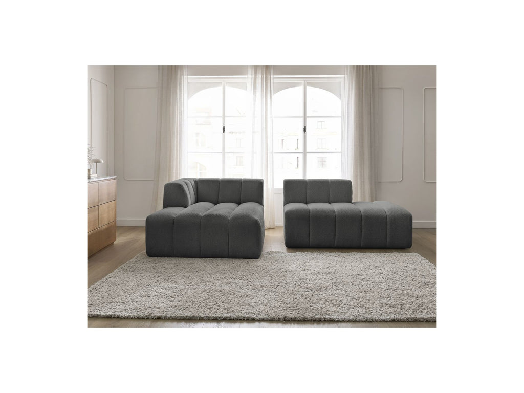 Sofá esquinero fijo modular - Annecy - Tejido bouclé - Esquina izquierda
