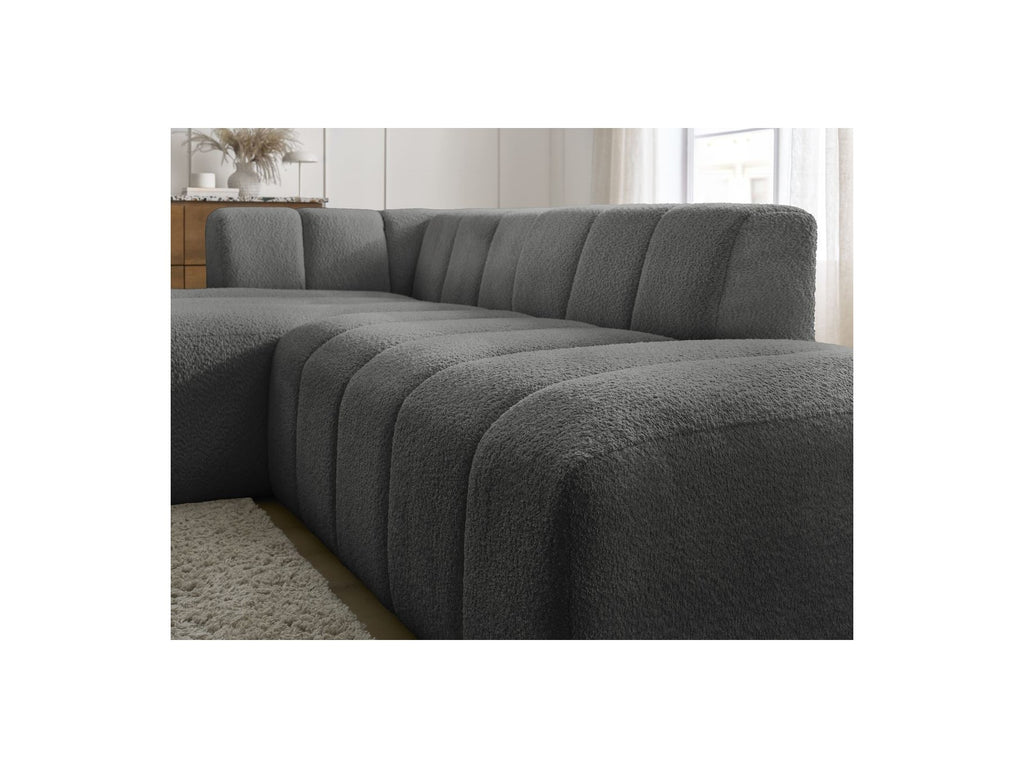 Sofá esquinero fijo modular - Annecy - Tejido bouclé - Esquina izquierda