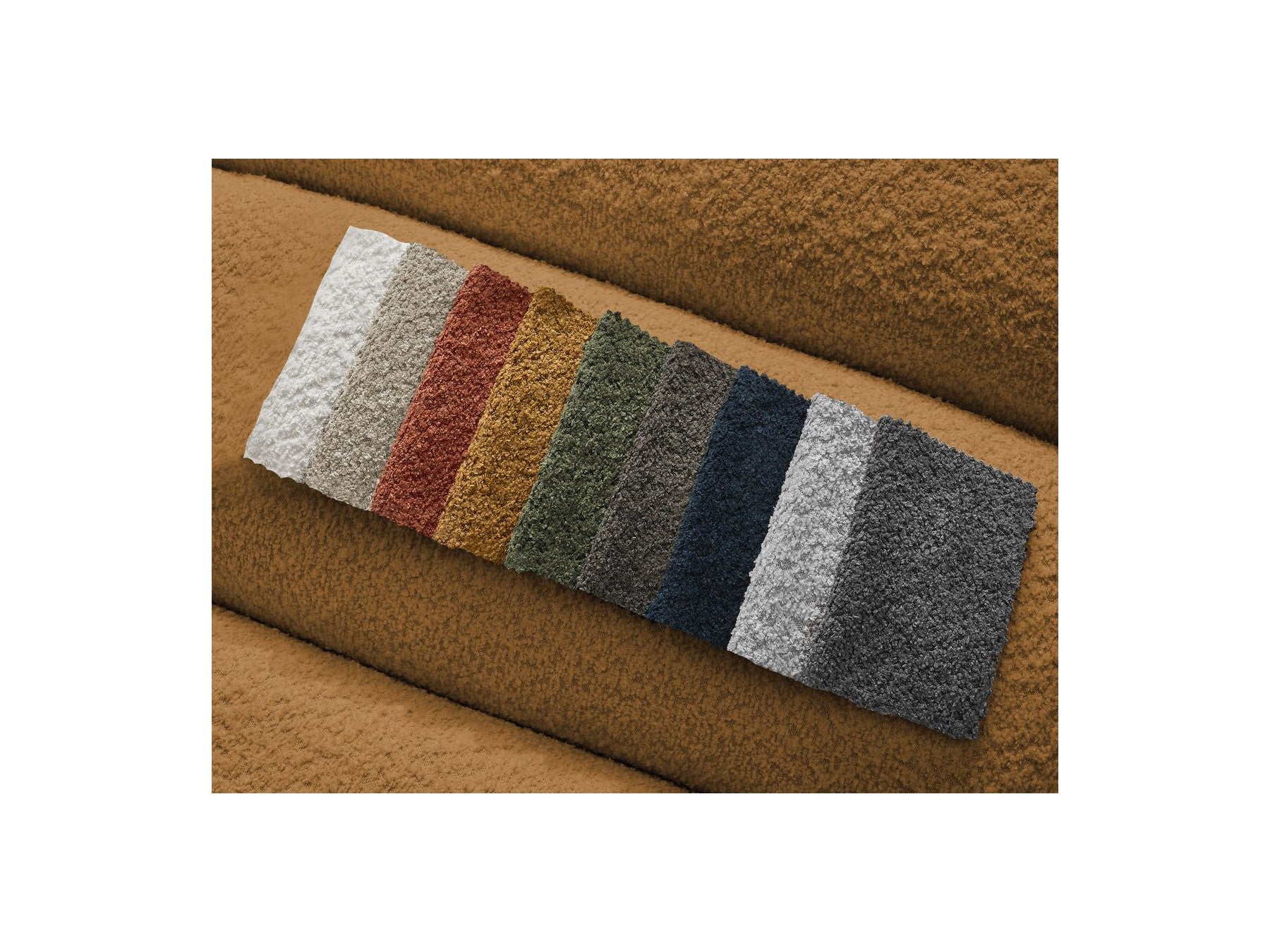 Sofá esquinero fijo modular - Annecy - Tejido bouclé - Esquina izquierda