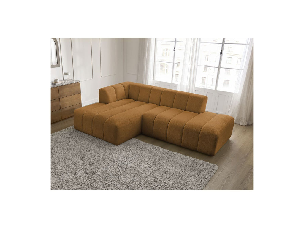 Sofá esquinero fijo modular - Annecy - Tejido bouclé - Esquina izquierda