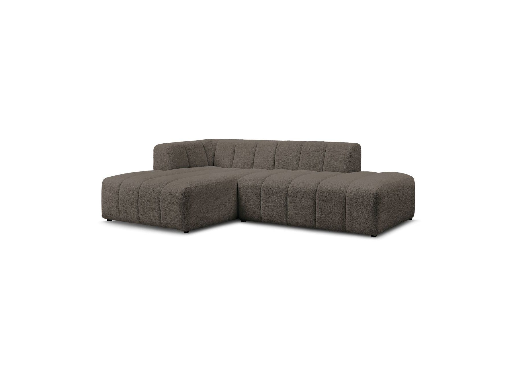Sofá esquinero fijo modular - Annecy - Tejido bouclé - Esquina izquierda