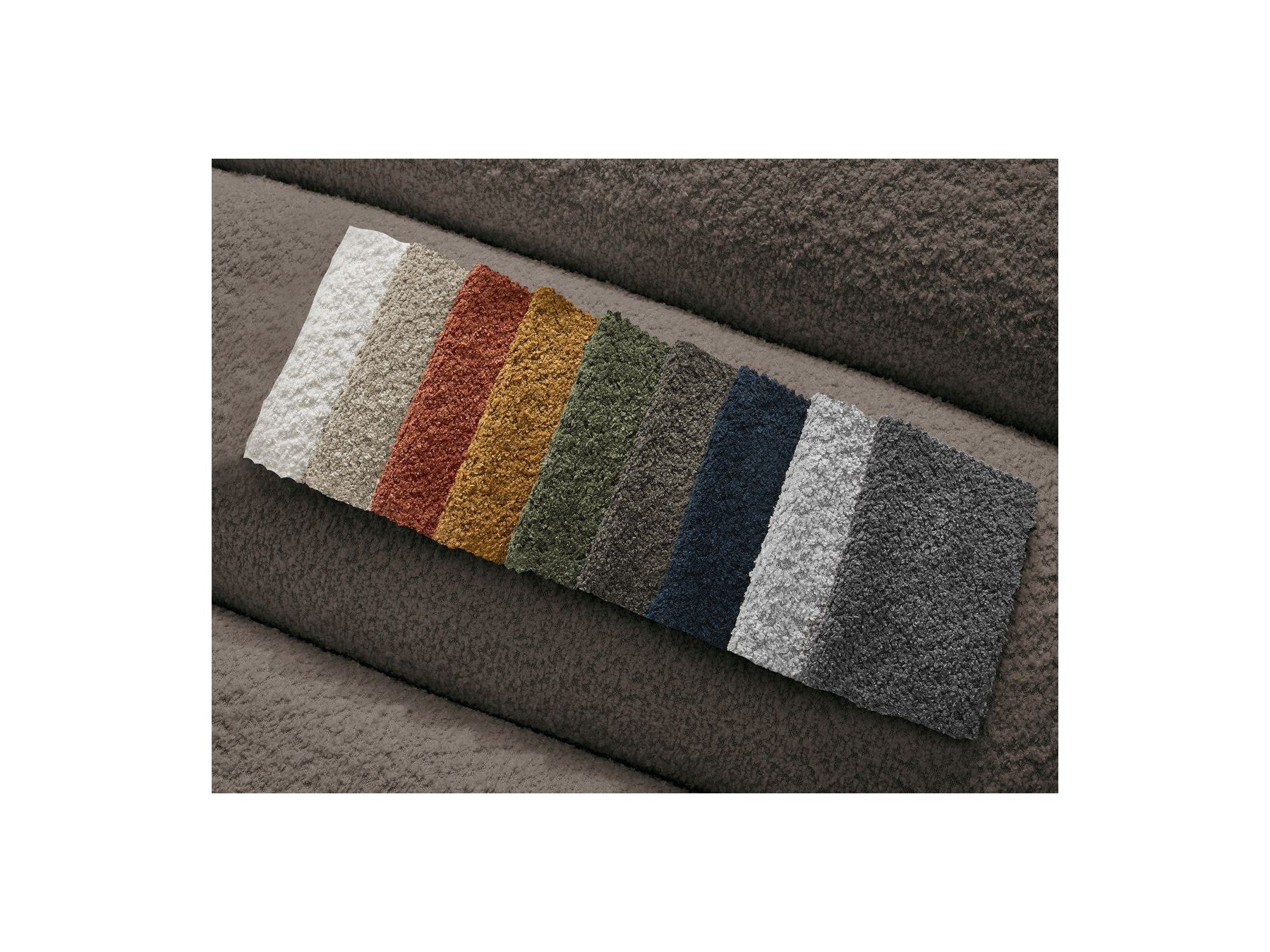 Sofá esquinero fijo modular - Annecy - Tejido bouclé - Esquina izquierda