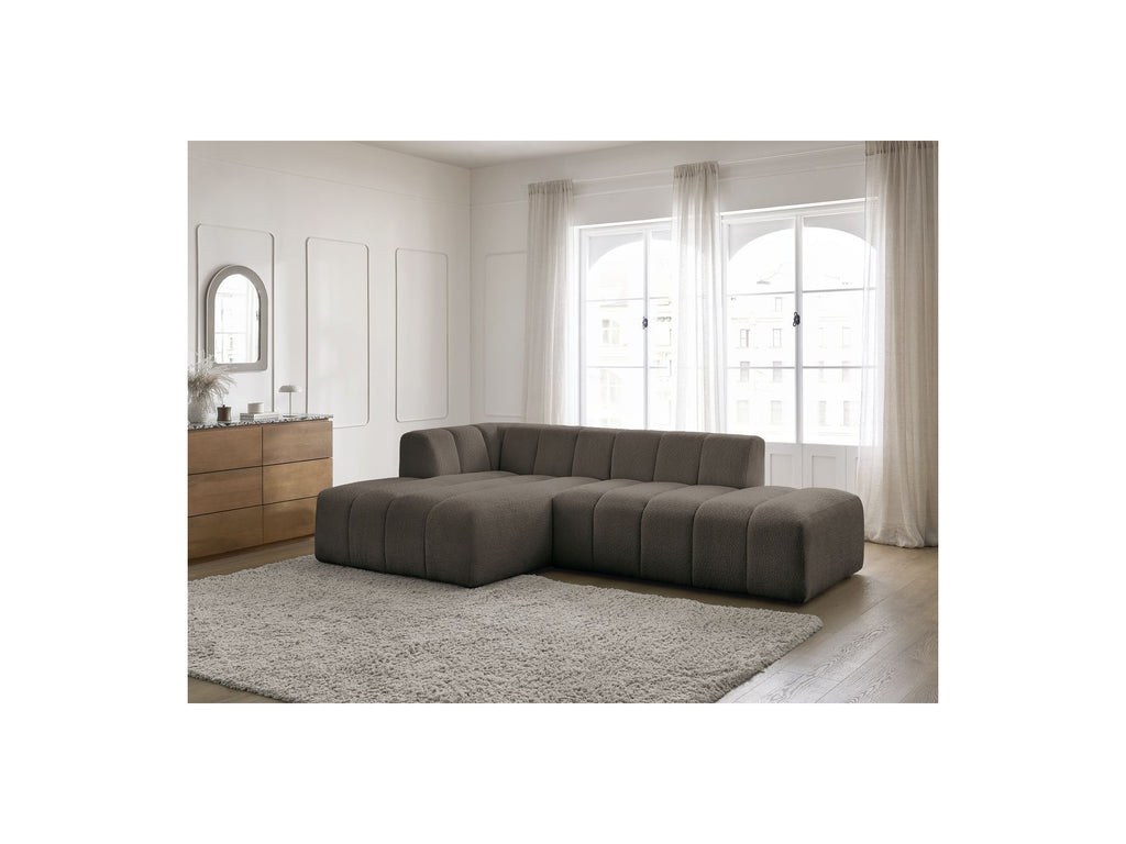 Sofá esquinero fijo modular - Annecy - Tejido bouclé - Esquina izquierda