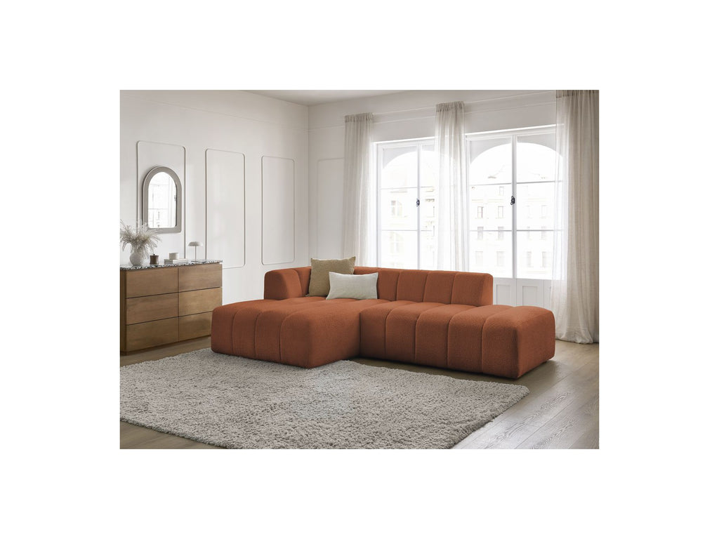 Sofá esquinero fijo modular - Annecy - Tejido bouclé - Esquina izquierda
