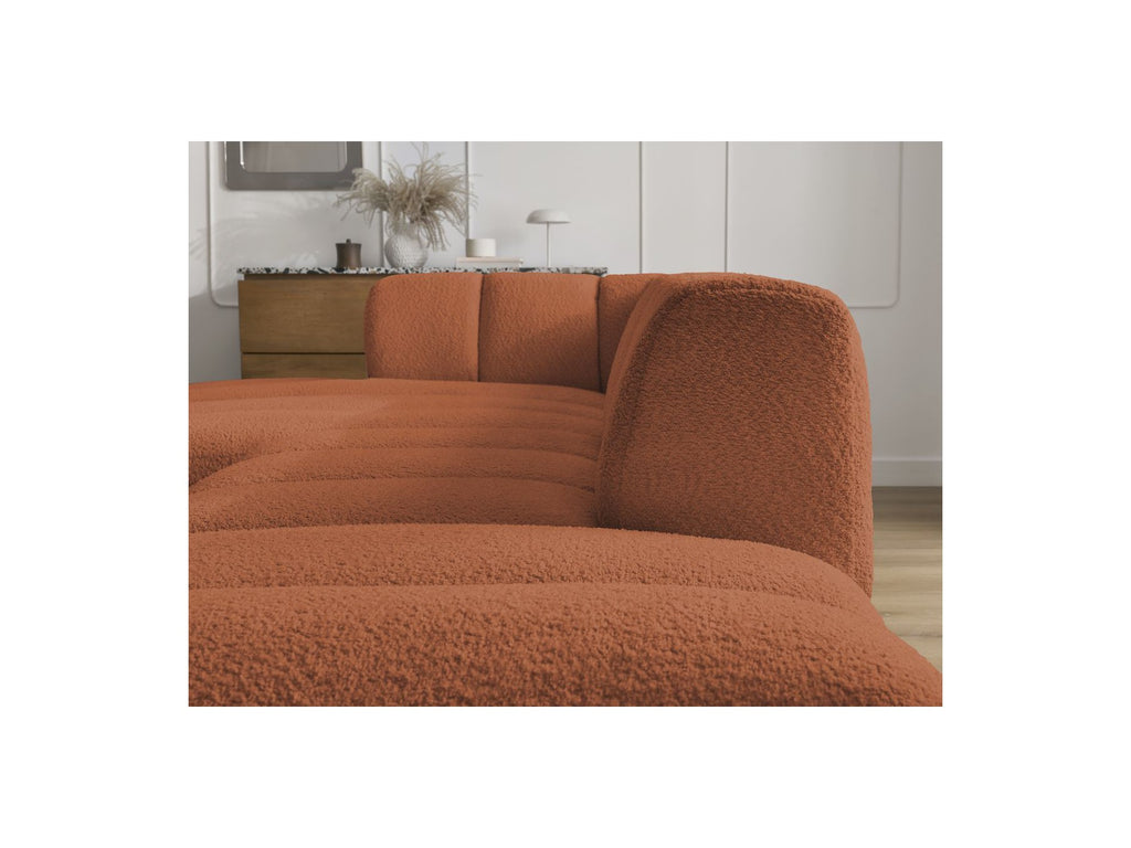 Sofá esquinero fijo modular - Annecy - Tejido bouclé - Esquina izquierda