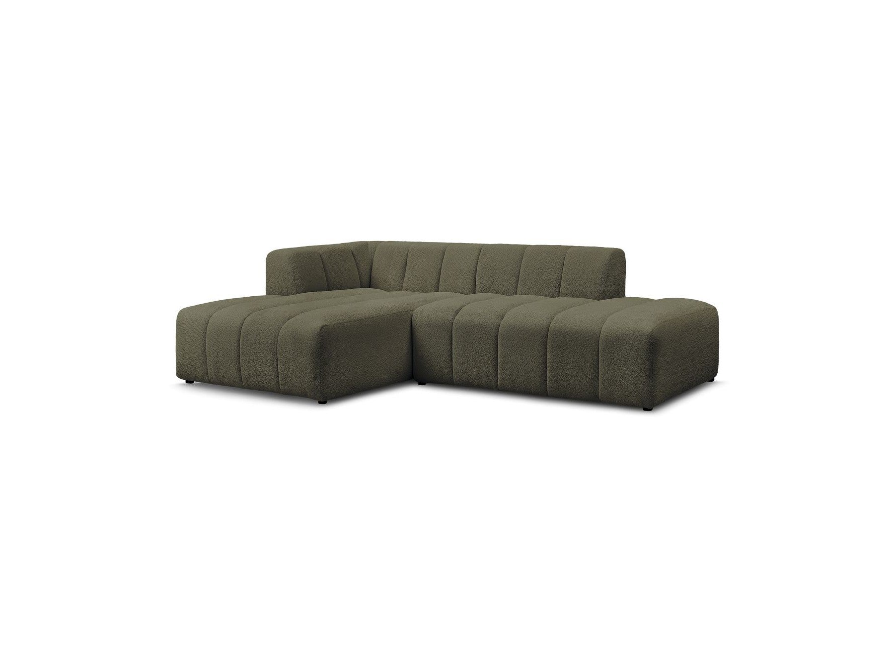 Sofá esquinero fijo modular - Annecy - Tejido bouclé - Esquina izquierda