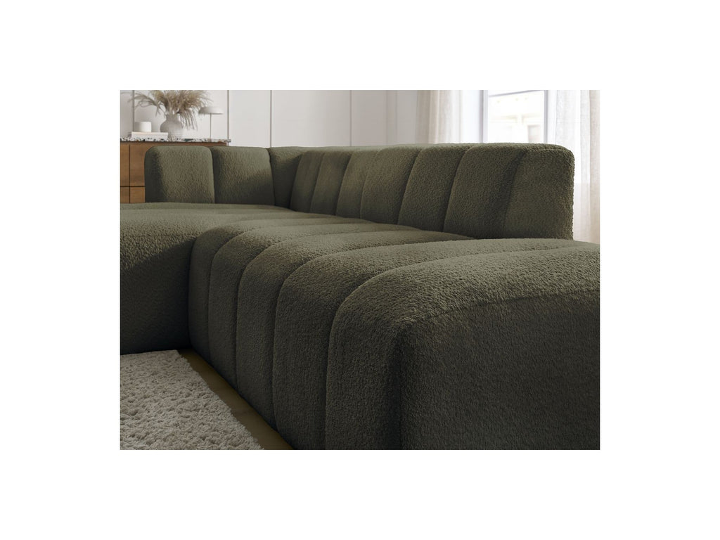 Sofá esquinero fijo modular - Annecy - Tejido bouclé - Esquina izquierda