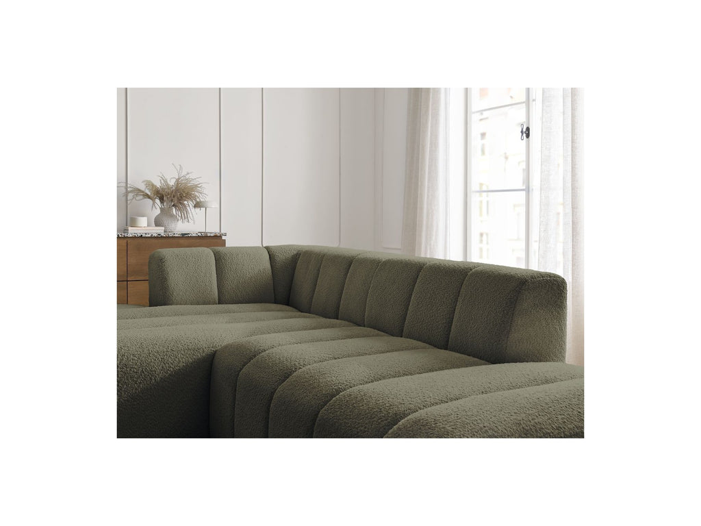 Sofá esquinero fijo modular - Annecy - Tejido bouclé - Esquina izquierda