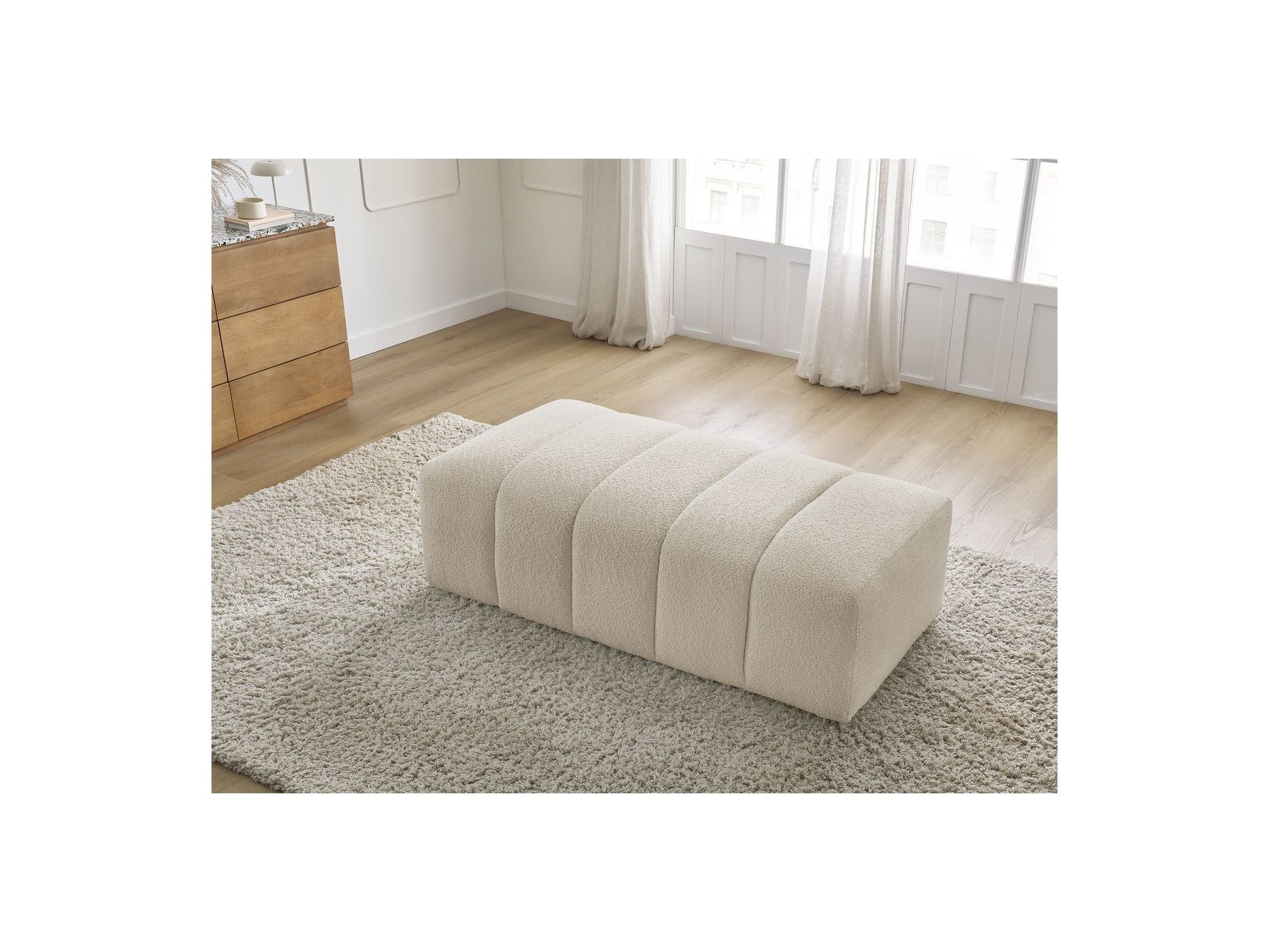 Pouffe for Modular Sofa - Annecy - Bouclé Fabric