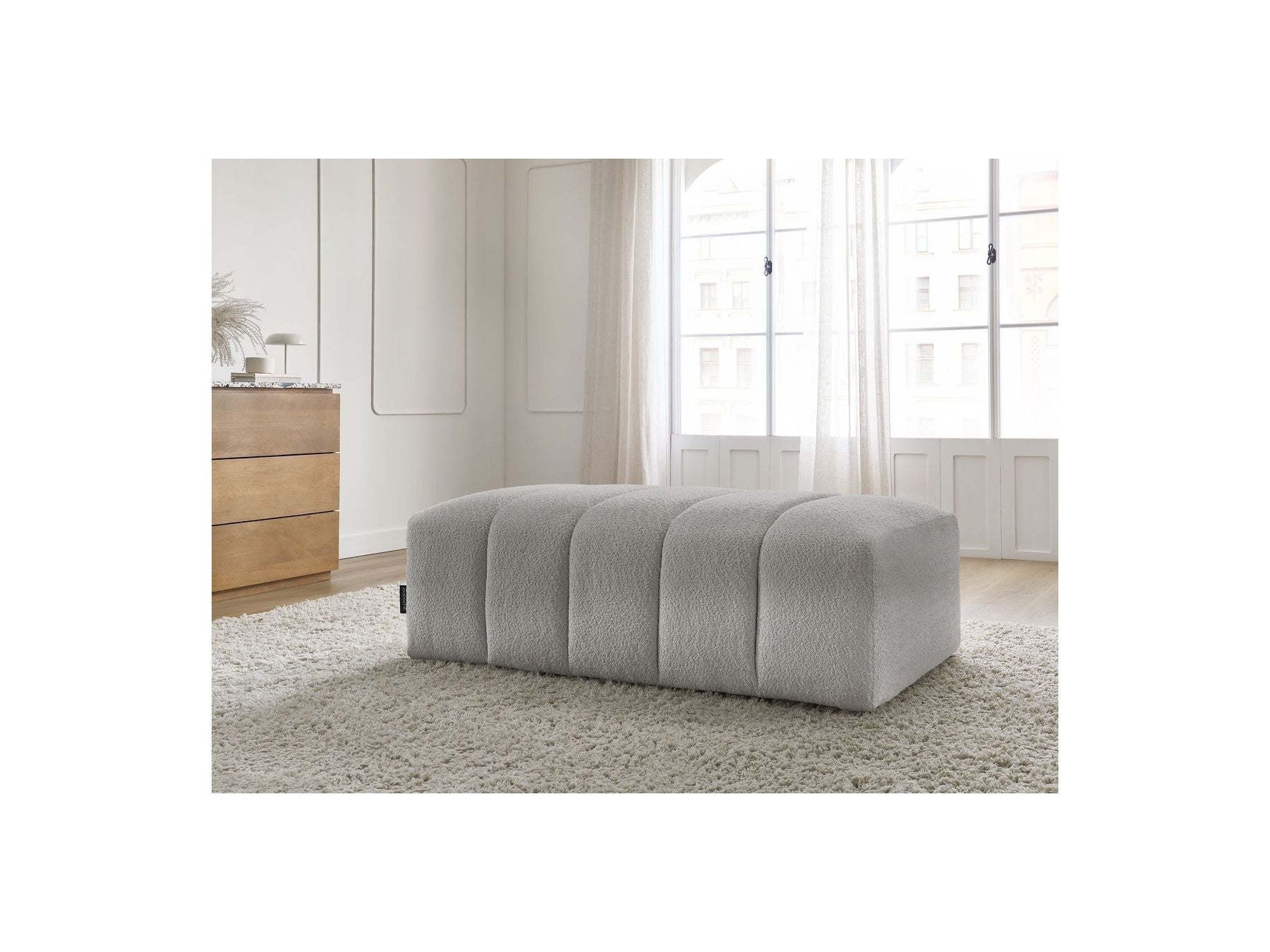 Pouffe for Modular Sofa - Annecy - Bouclé Fabric