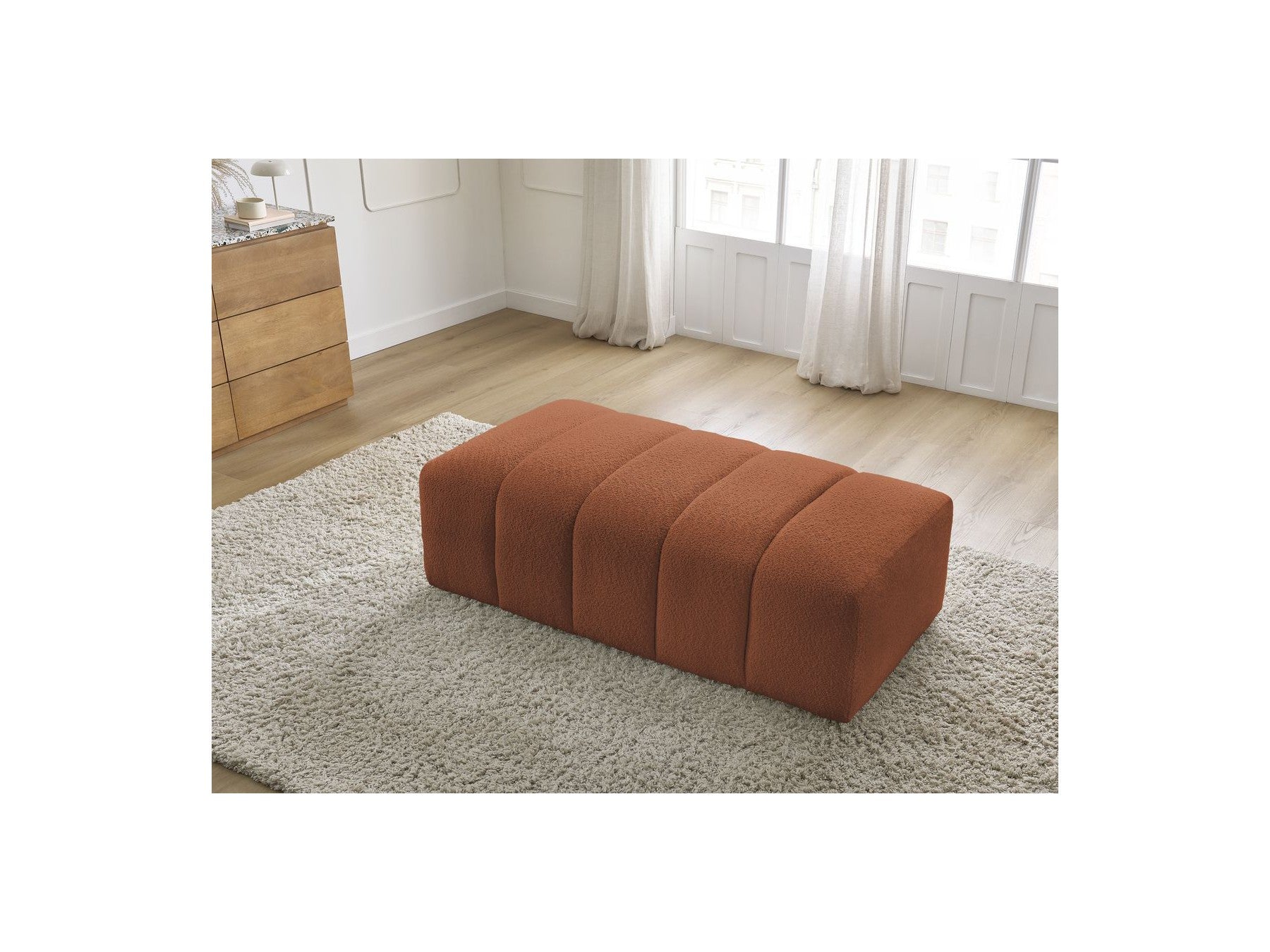Pouffe for Modular Sofa - Annecy - Bouclé Fabric