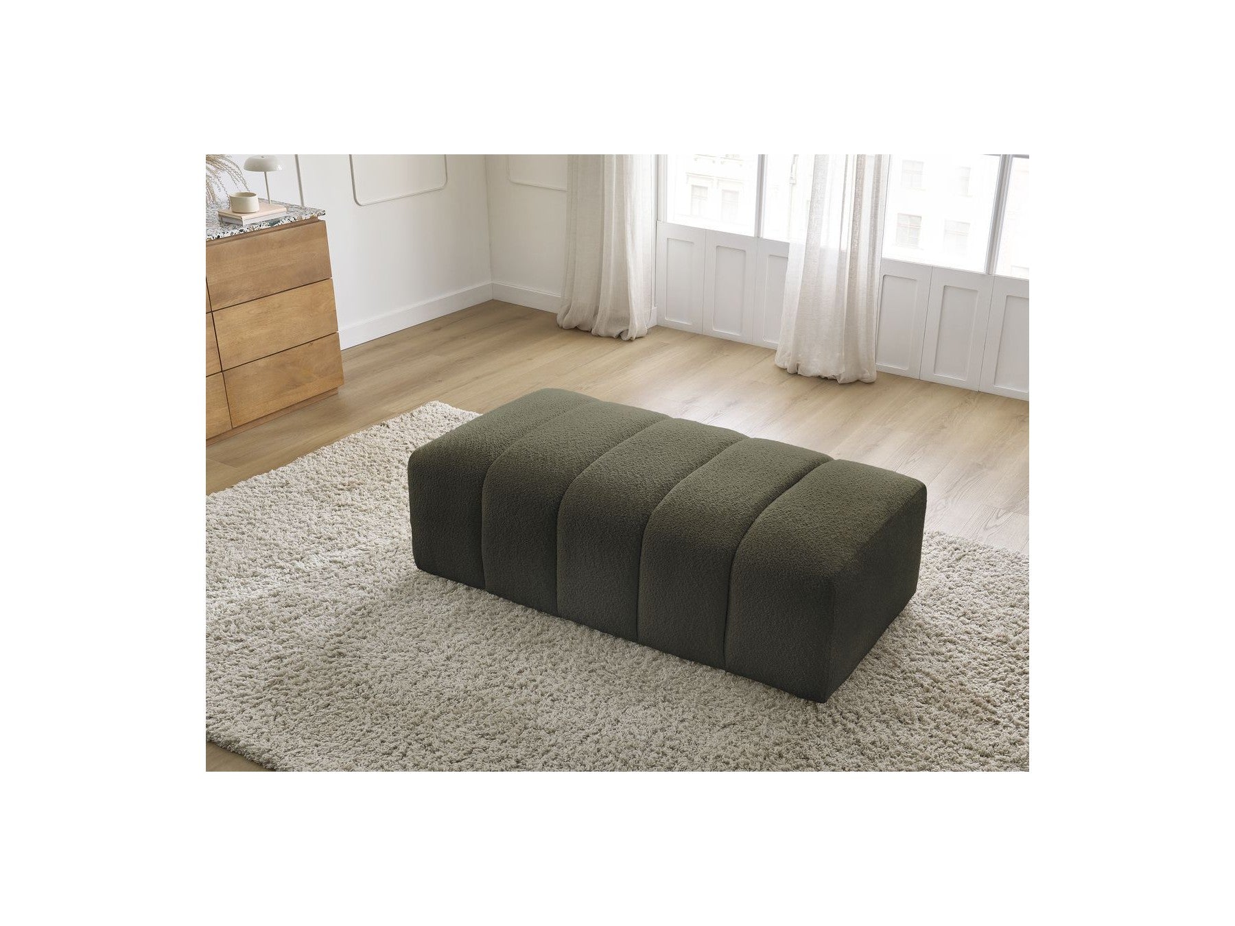 Pouffe for Modular Sofa - Annecy - Bouclé Fabric