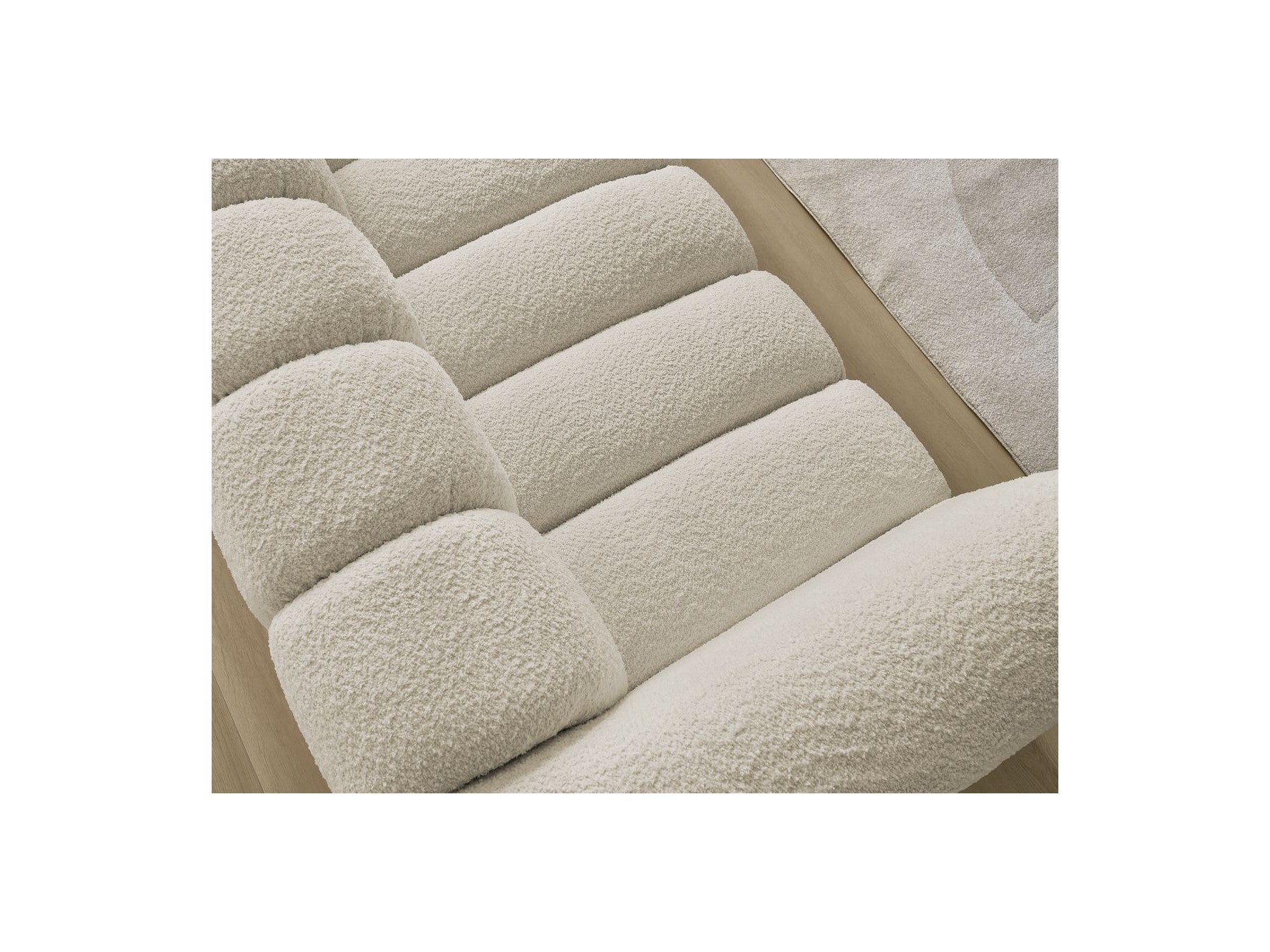 Talia - Fixed Straight 3-Seater Sofa - Bouclé Fabric