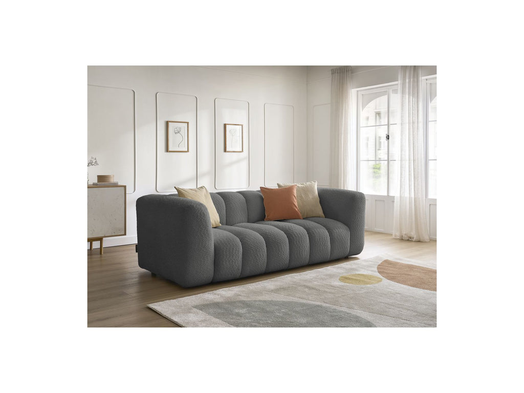 Talia - Fixed Straight 3-Seater Sofa - Bouclé Fabric