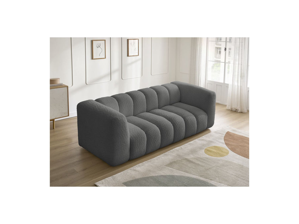Talia - Fixed Straight 3-Seater Sofa - Bouclé Fabric