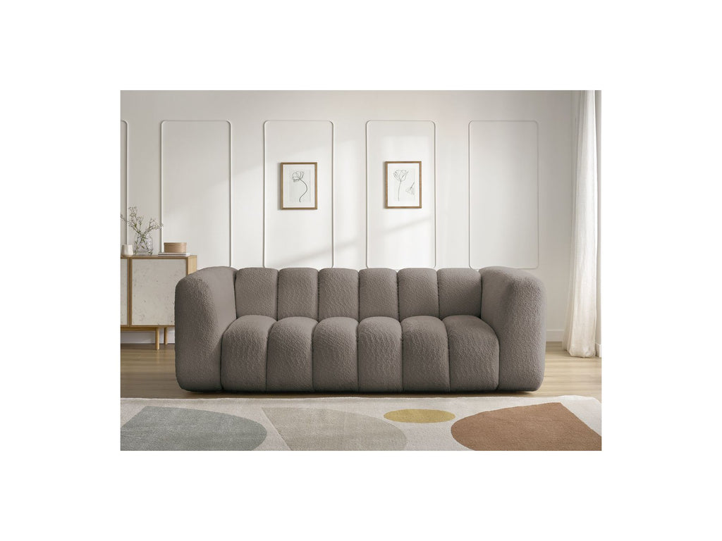 Talia - Fixed Straight 3-Seater Sofa - Bouclé Fabric