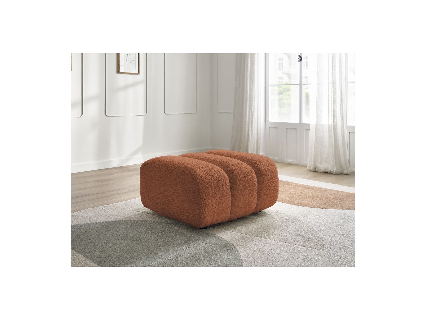 Talia - Pouffe - Bouclé Fabric
