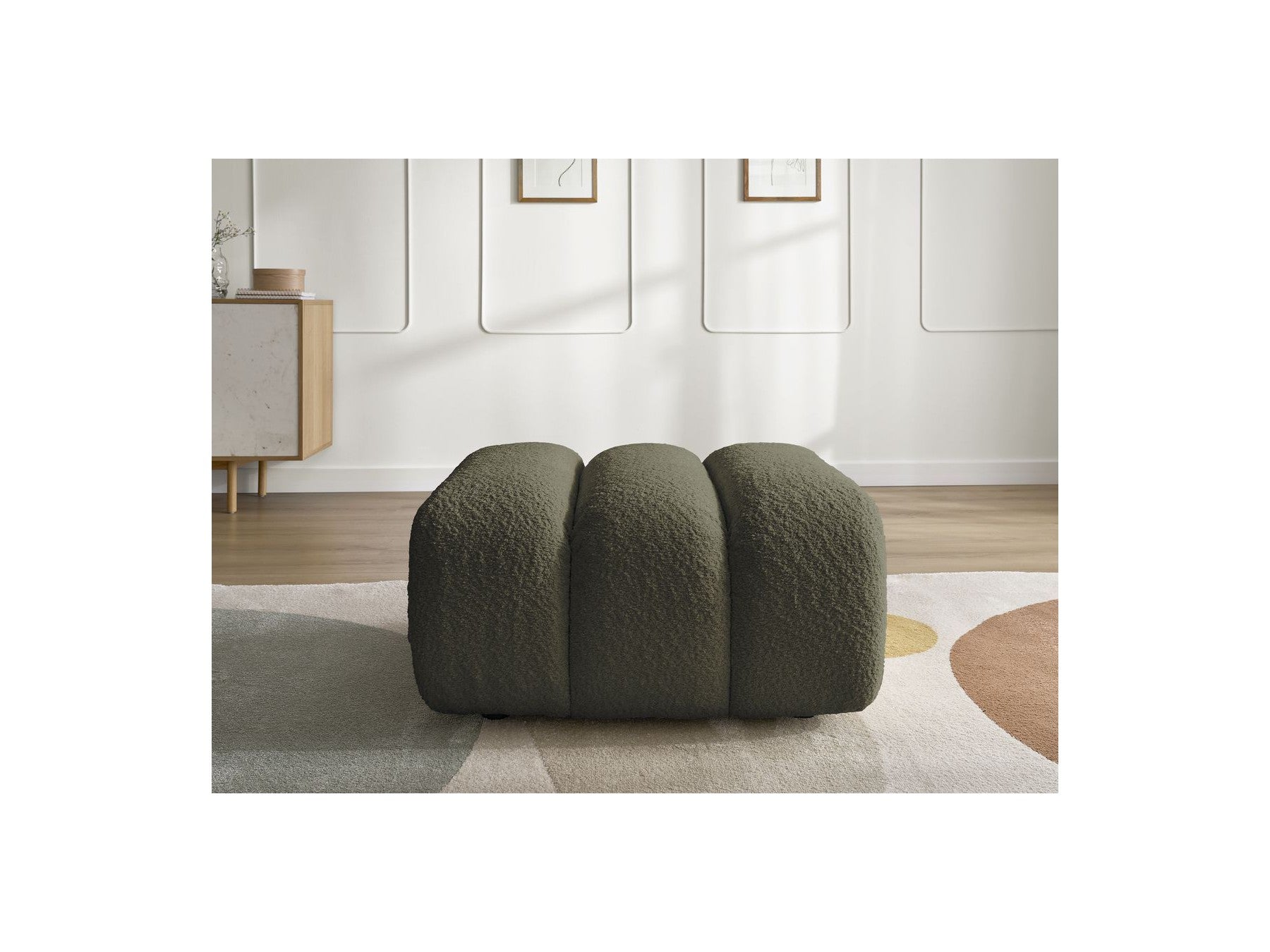 Talia - Pouffe - Bouclé Fabric