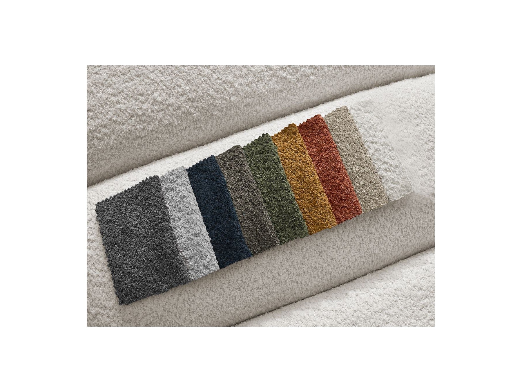 Talia - Sofá esquinero fijo - Tejido bouclé - Esquina izquierda