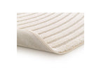 Ondelia - Round Low-Pile Rug - Geometric Pattern - Cream