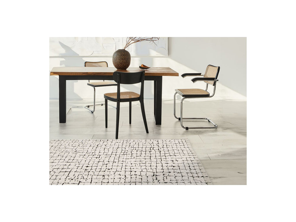 Tapis Poils Ras - Nebulia - Motif Abstrait - Beige