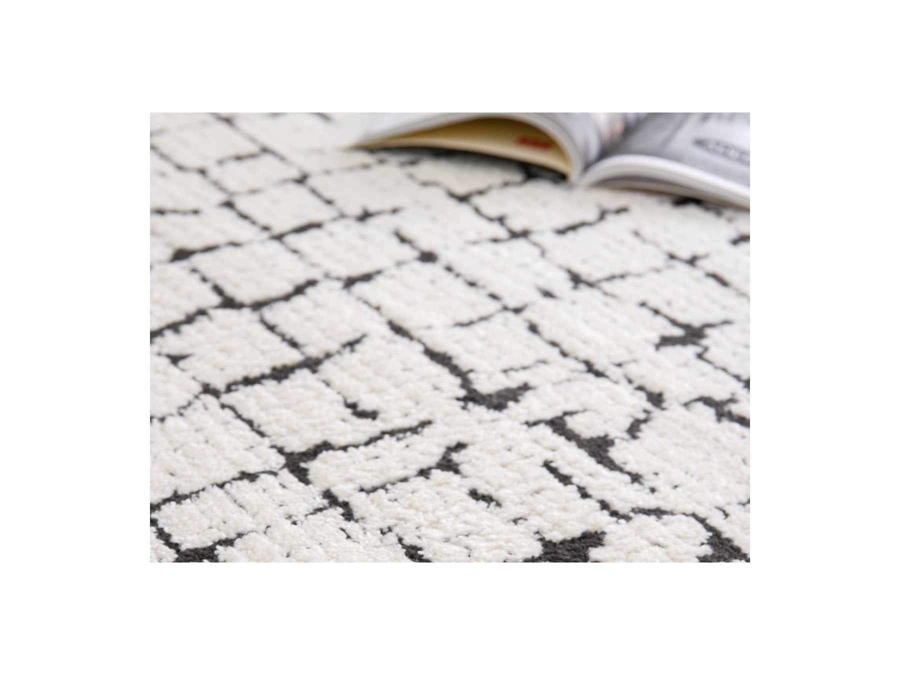 Tapis Poils Ras - Nebulia - Motif Abstrait - Beige