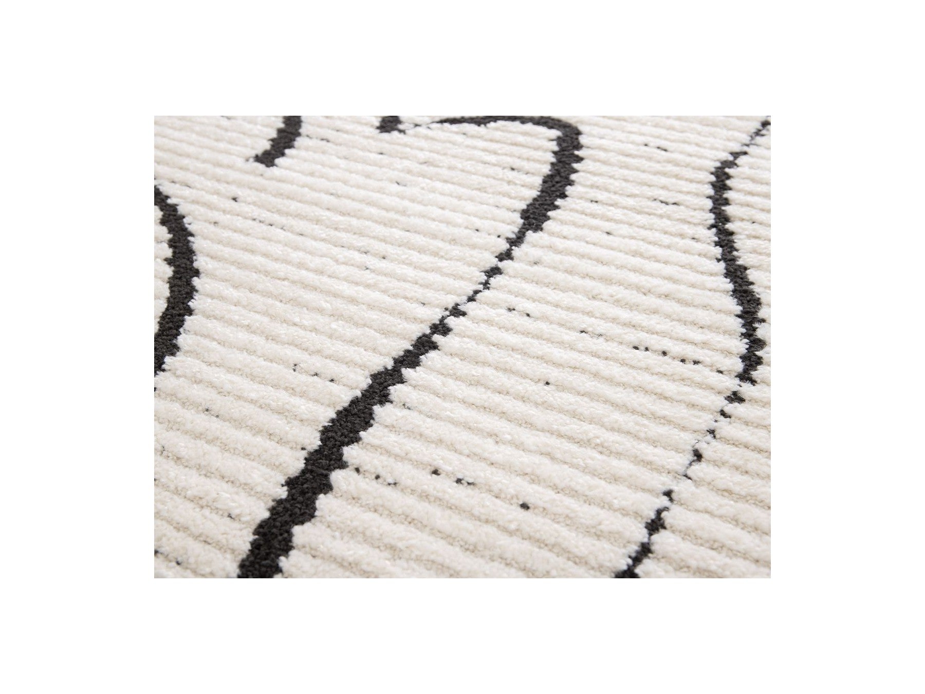 Tapis Poils Ras - Cosmara - Motif Abstrait - Beige