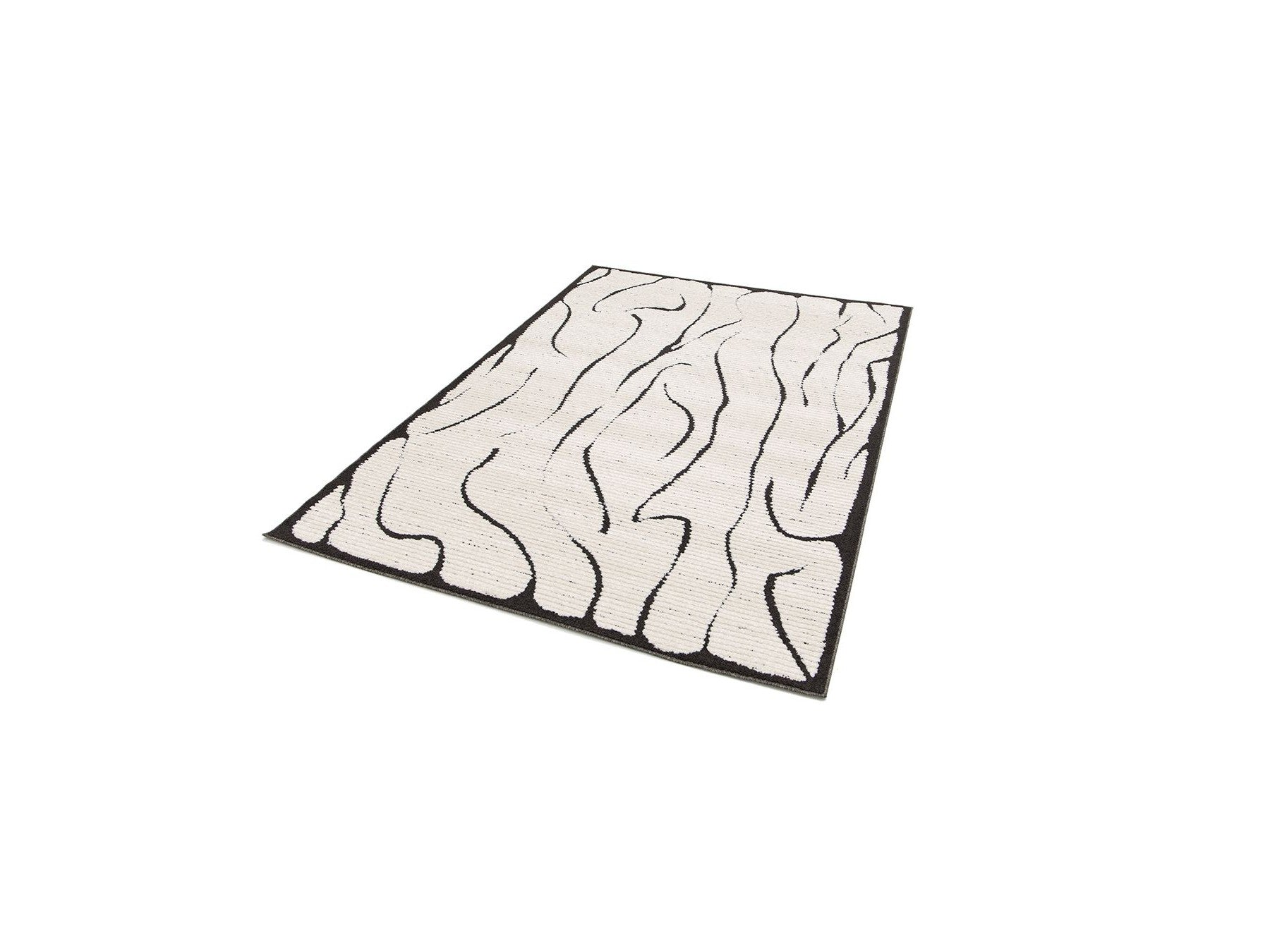 Tapis Poils Ras - Cosmara - Motif Abstrait - Beige