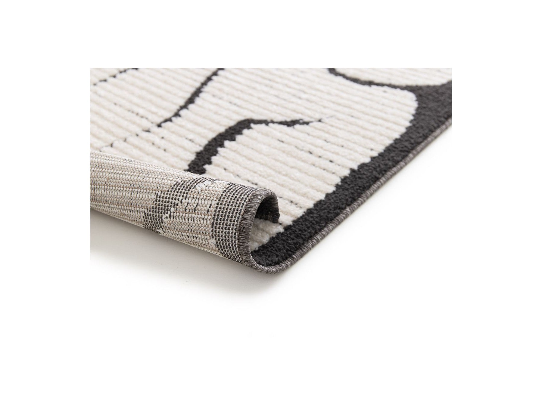 Tapis Poils Ras - Cosmara - Motif Abstrait - Beige