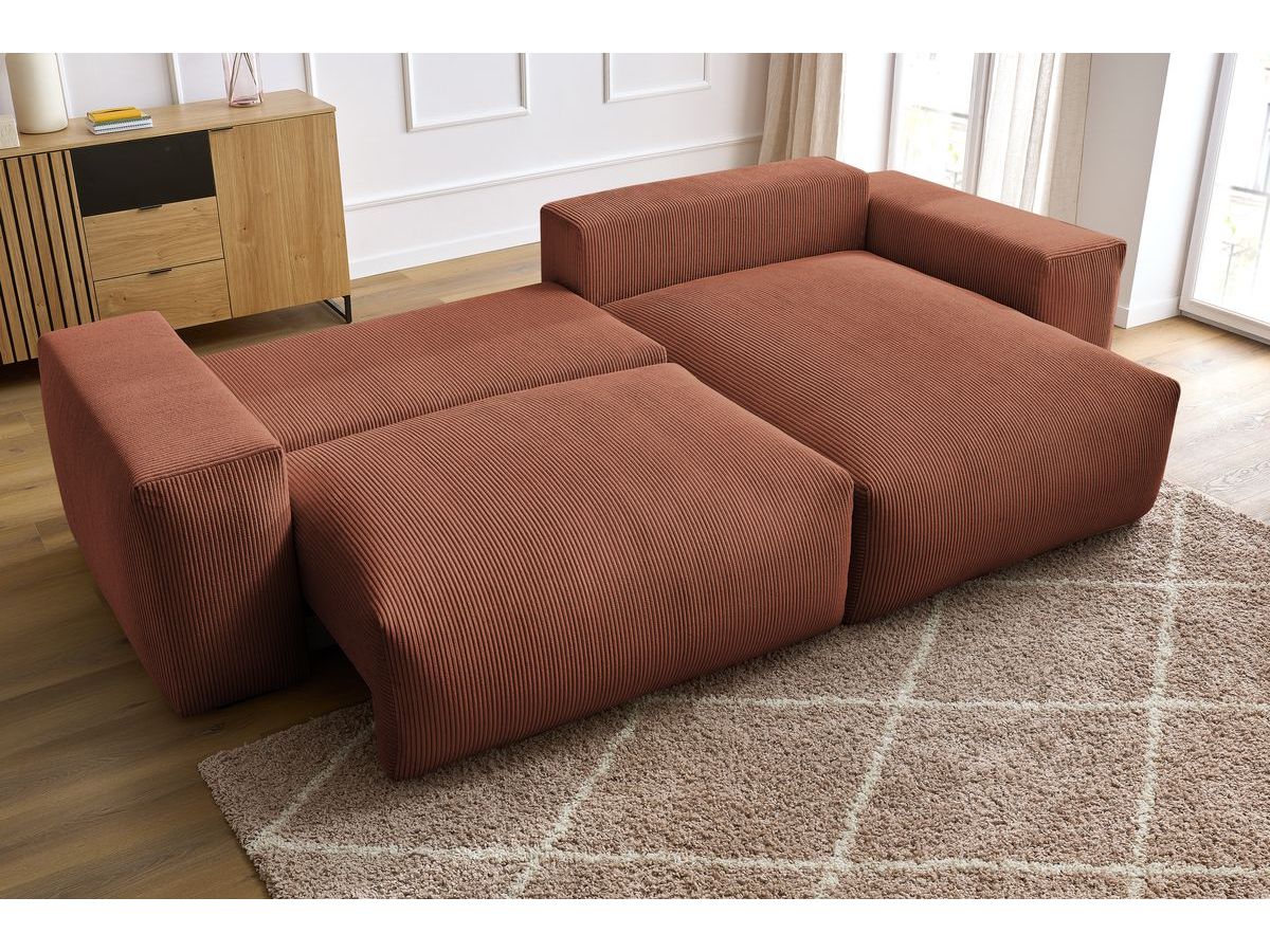 Voltaire - Canapé D'Angle Réversible Convertible Coffre